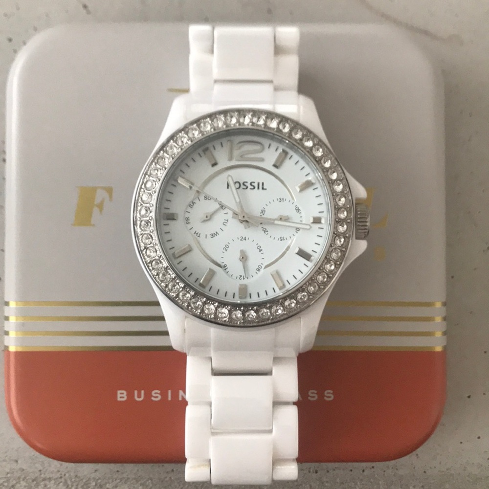 Fossil White Ceramic Watch